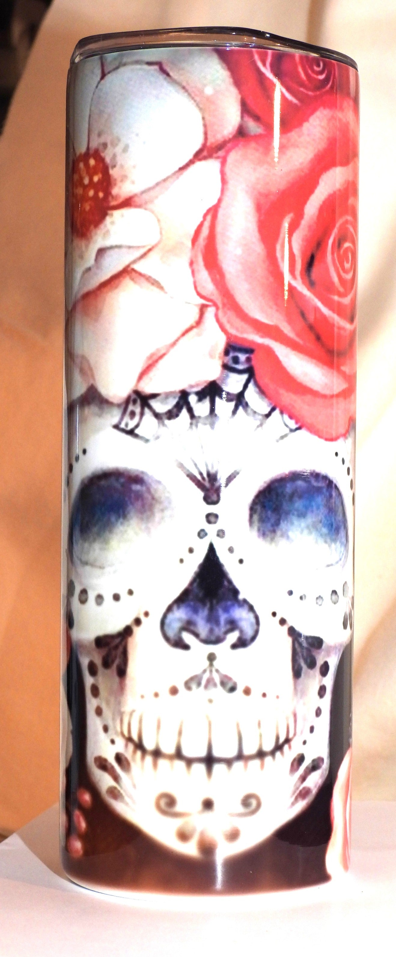 Flower and Skull Tumbler